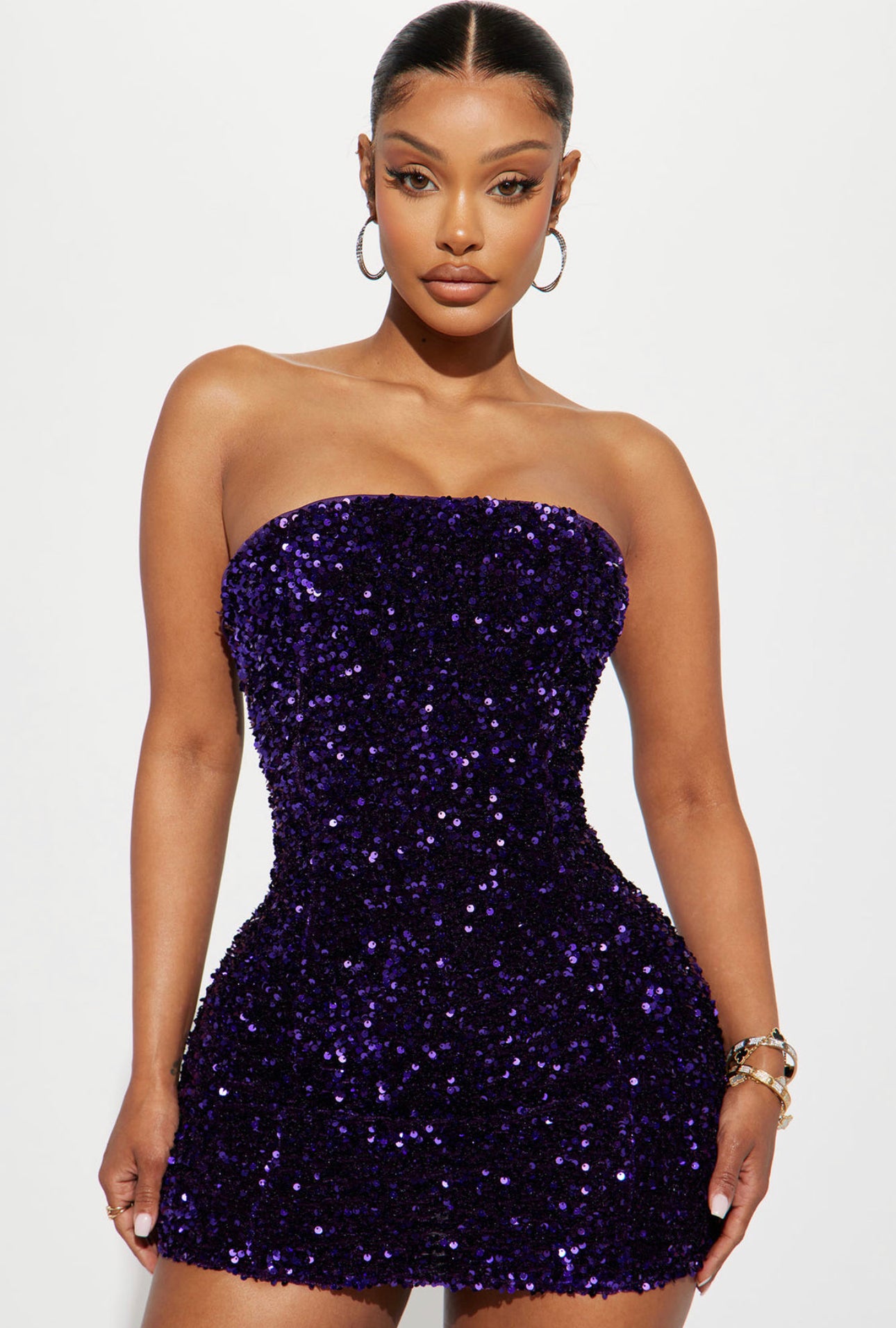 ECLOSET: FASHION NOVA PURPLE MINI DRESS